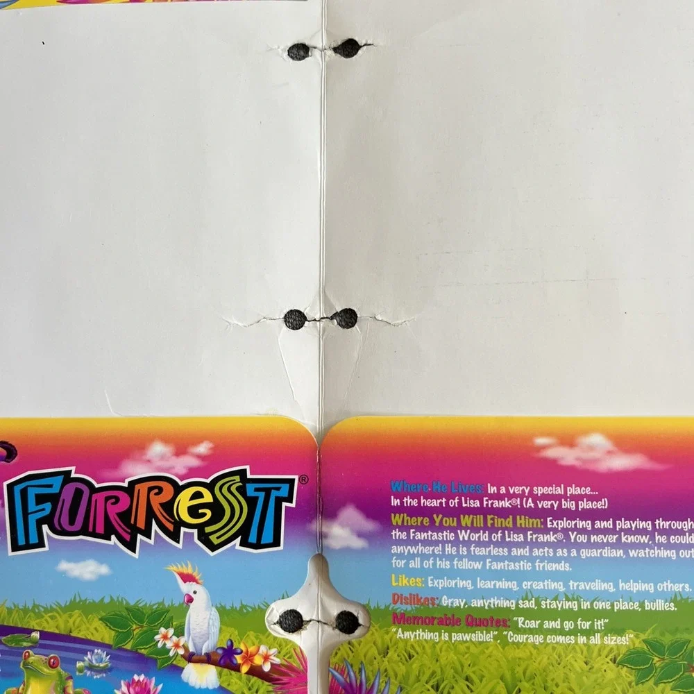 Lisa Frank Forrest Tiger Portfolio Folder 2012 Preowned